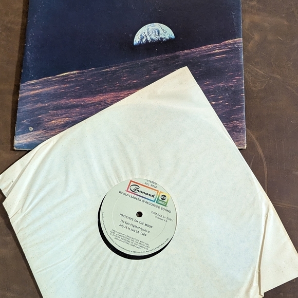 FOOTSTEPS ON THE MOON:The Flight of Apollo 11 1969-LP Command 948S With Book - Picture 5 of 7